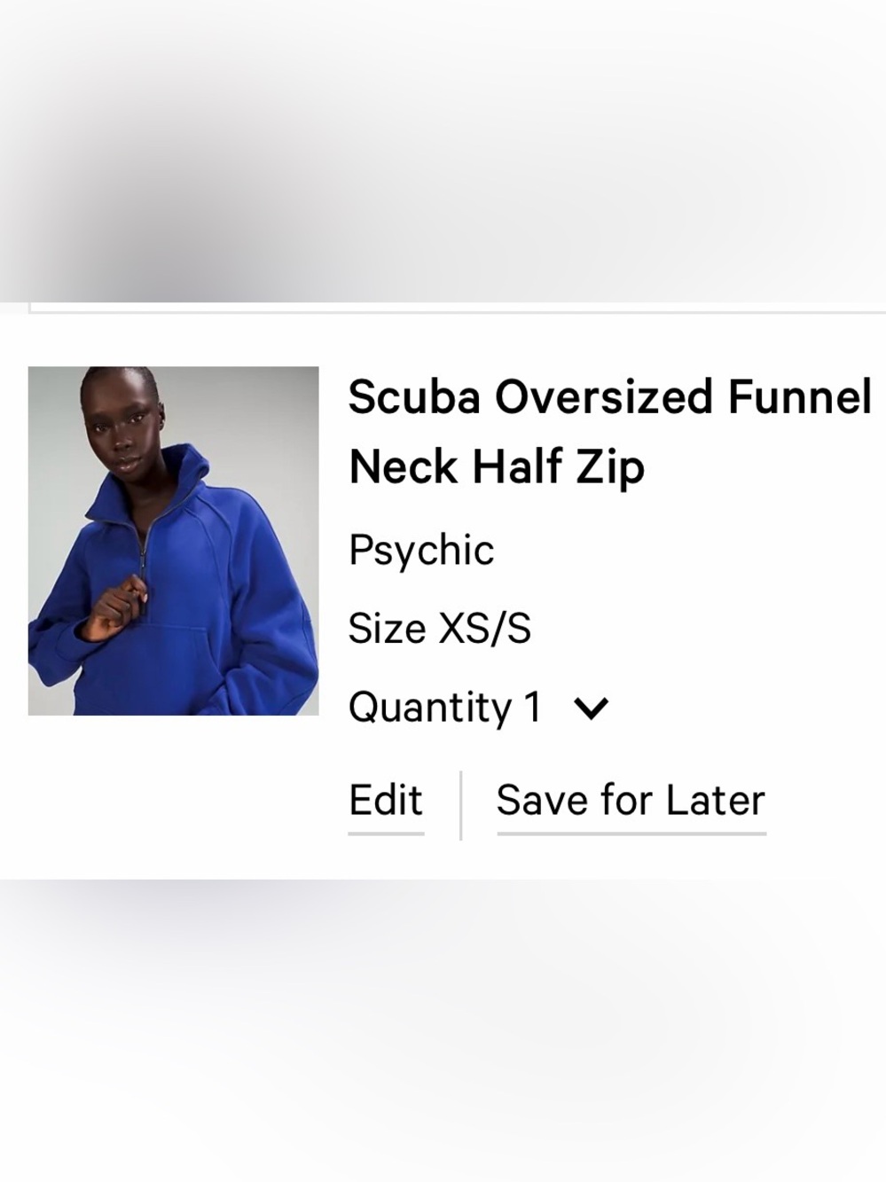 Lululemon Women’s Scuba Oversized Funnel Neck Half Zip in Psychic